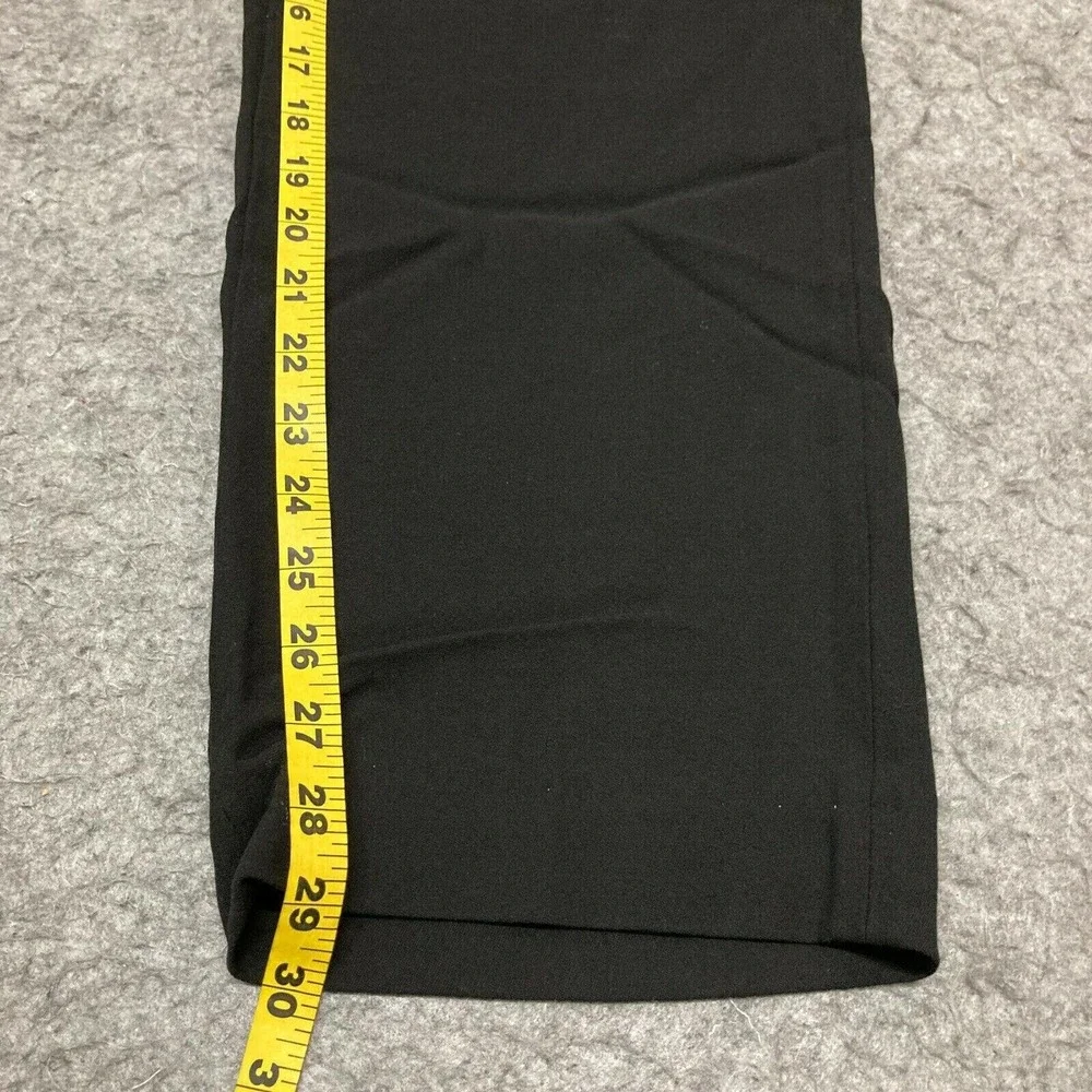 ZARA Dress Pants Mens 34 Black Wool Blend Flat Front Lined Slacks Trousers Corp